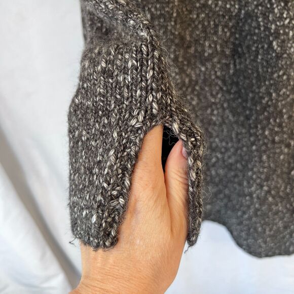 GAP Soft Cable Knit Tunic Longline Legging Sweater Side Slits Size Large Neutral - Picture 6 of 9